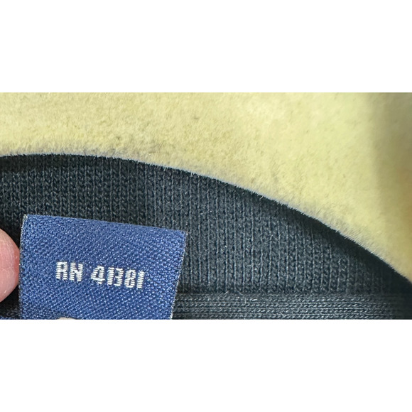 Chaps Women’s Moto Jacket Navy Knit 100% Cotton Size: X-Large preppy classic - Picture 5 of 6